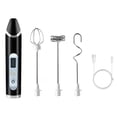 thumbnail image 1 of Mezclador de huevos USB recargable espumador de leche LED ajustable batidor de café para el hogar herramienta de cocina Inevent HA004004-00B, 1 of 7