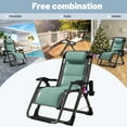thumbnail image 5 of NAIZEA Zero Gravity Chair, Adjustable Lawn Recliner, Folding Lounge Recliners with Headrest and Cup Holder, 5 of 7