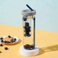 thumbnail image 5 of 700ml straw cup transparent plastic water bottle with straw portable juice cup drinking bottle gray, 5 of 5