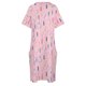 thumbnail image 4 of Vestido holgado con bolsillos para mujer, con estampado decorativo de raquetas de tenis vintage sobre fondo rosa., 4 of 6