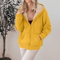 thumbnail image 4 of Lined Wool Zipper Winter Essential Jacket Long Sleeve Casual Pullover Hoodie, 4 of 9