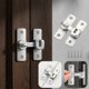 thumbnail image 1 of Traba de metal de 90 grados con cerradura giratoria de aleación para puertas de granero, gabinetes, ventanas, cobertizos y puertas de vehículos recreativos, incluye kit de instalación., 1 of 9