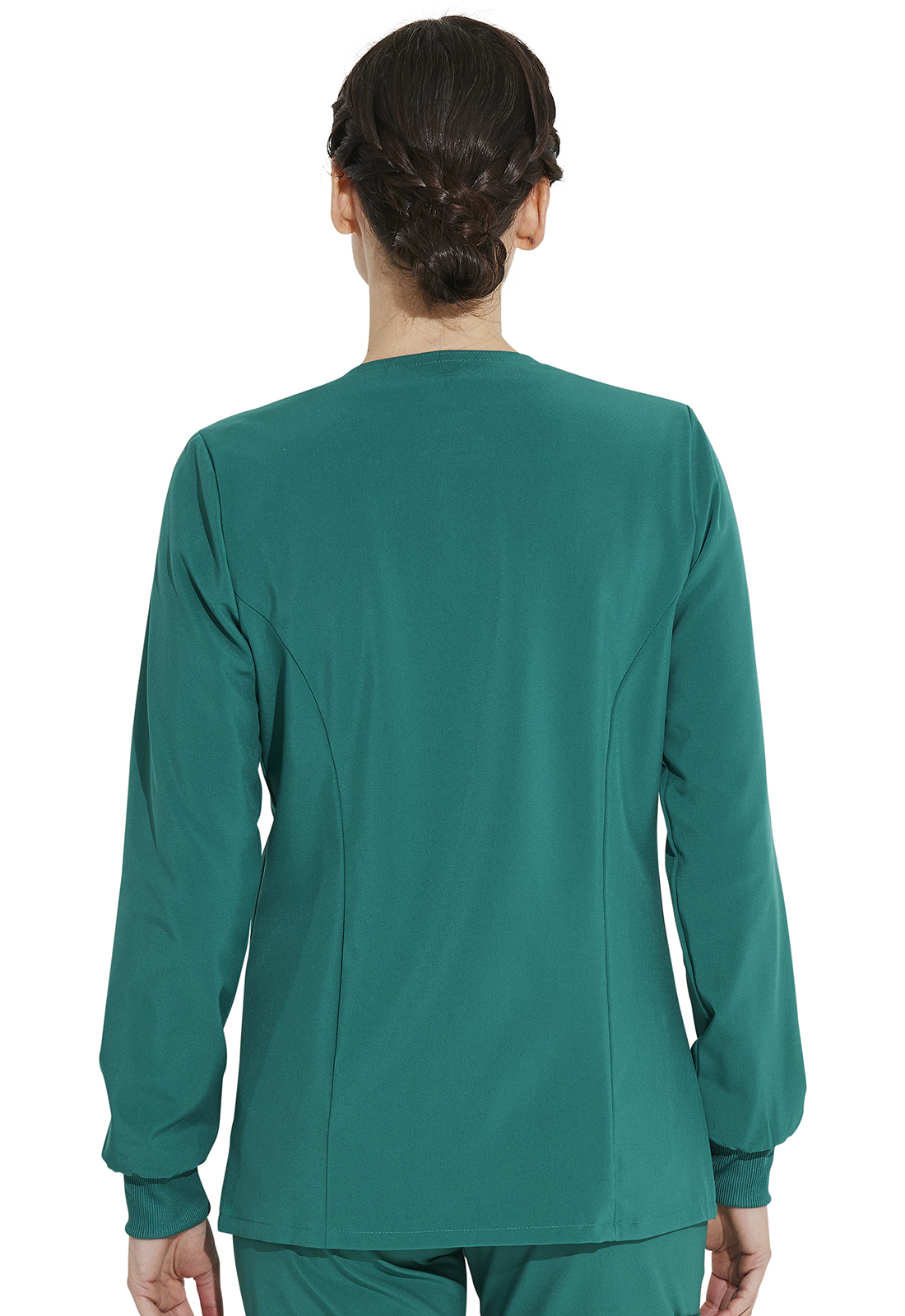 Dickies EDS Signature Medical Scrubs Warm Up Jacket for Women Snap Front Plus Size 86306