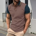 thumbnail image 3 of Fnnxeal Mens Polo Shirts, Lightweight Collared Summer Casual Shirt With Short Sleeves Solid Shirt for Men Coffee, 3 of 8