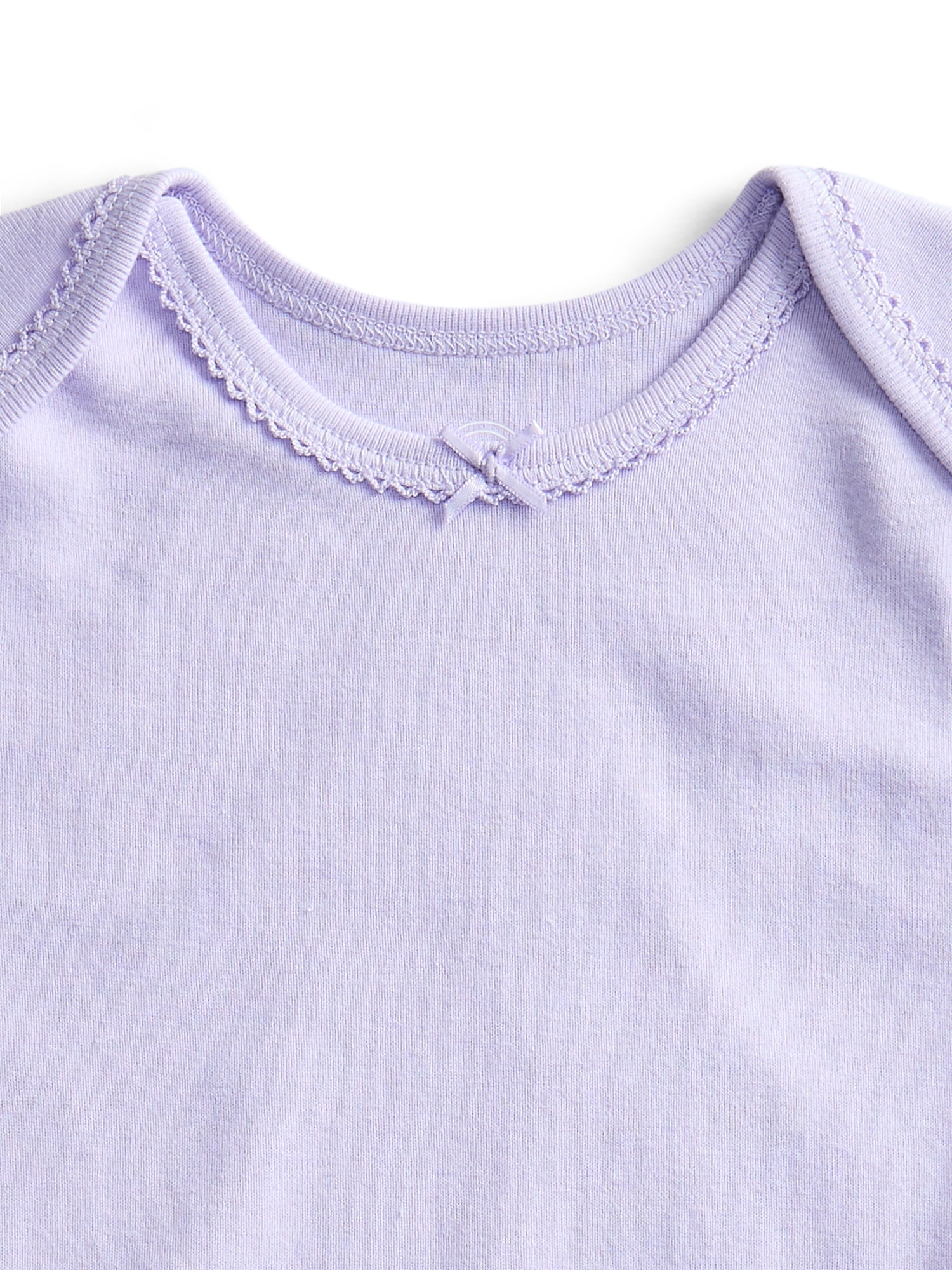 Wonder Nation Baby Girls Bodysuit with Short Sleeves, 3-Pack, Sizes 0M-24M