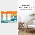 thumbnail image 5 of Hand Drawing Wave Sea Switch Cover Decorative Wall Plate 3-Gang 2-Decor 1-Toggle Standard Size, 5 of 5