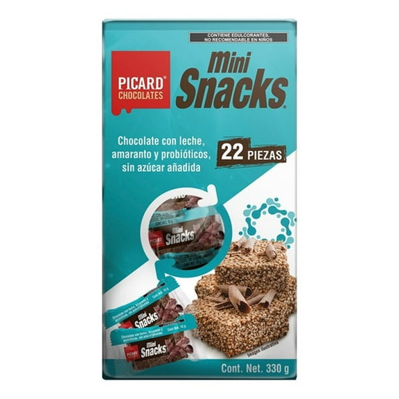 Mini Snacks Amaranto Chocolate Sin Azúcar 330g Picard 22pz Picard Original