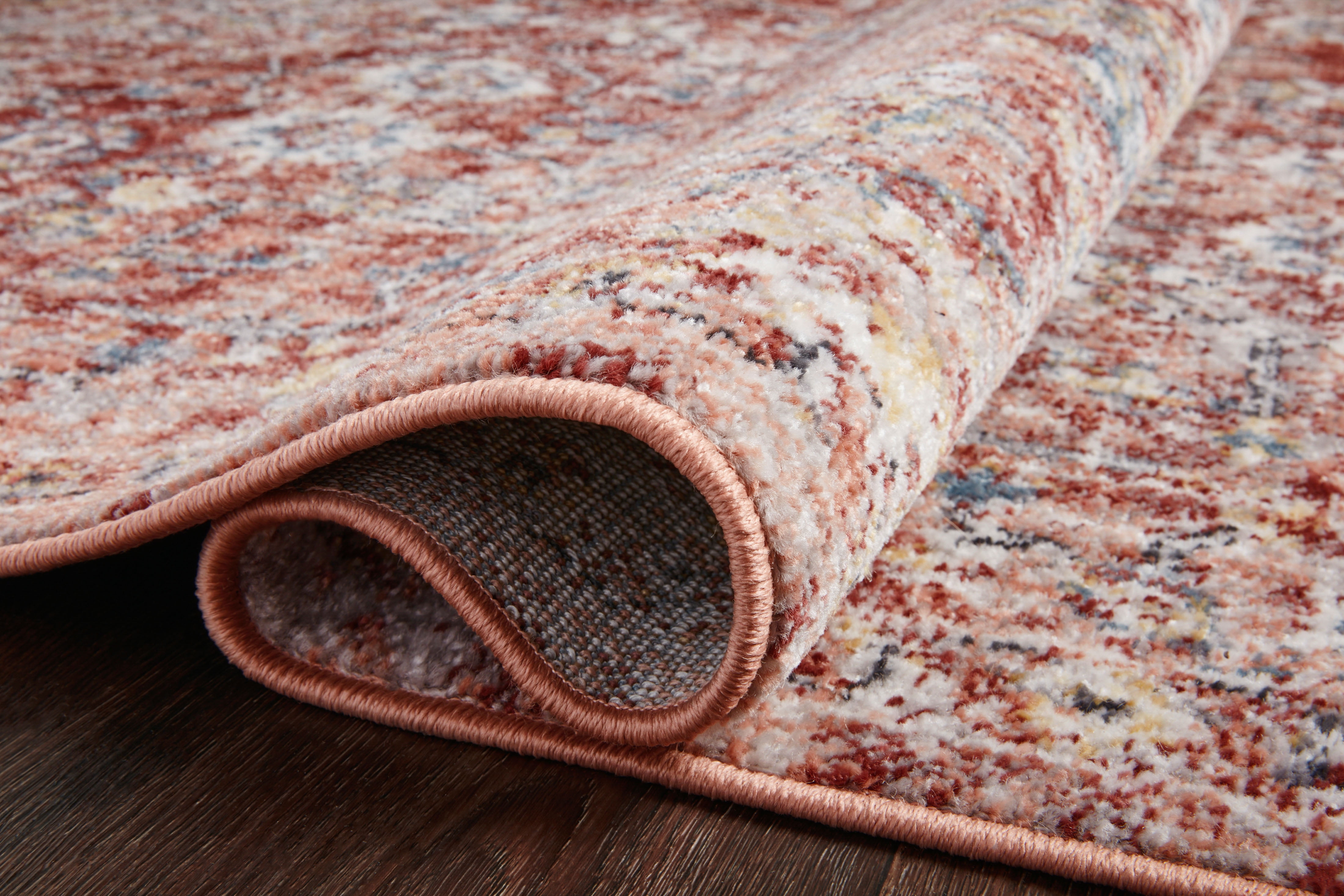 Loloi Cassandra Collection CSN-03 Rust / Ivory Oriental Area Rug 18" x 18" Sample