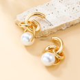 thumbnail image 4 of TNOBHG Dangle Earrings 1 Pair Women Earrings Multi-layer Irregular Shape Retro Faux Pearl Alloy Electroplated Anti-slip Lightweight Ear Decoration Jewelry, 4 of 8