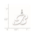 thumbnail image 2 of 925 Sterling Silver Medium Fancy Script Initial B (19x18mm) Pendant / Charm, 2 of 2