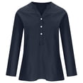 thumbnail image 4 of Womens Cotton Linen Button Down Shirt 2026 Spring Casual Long Sleeve Blouses Solid Color Loose Soft Work Tops Dressy Lightweight Comfy Outfits Going Out Tops Ladies Fashion Trendy, 4 of 5