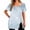 Light Blue, variant on Holiday Womens Tops Short Sleeve Relaxed Fit Blouses Side Vent Blue Floral Shirts Ladie's Tops