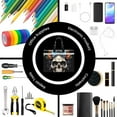 thumbnail image 4 of Easygdp Bow Flower Skull Canvas Document Bag File Bag Handle Business Briefcase Bag A4 File Organizer Organizer Handbag Briefcase, 4 of 8