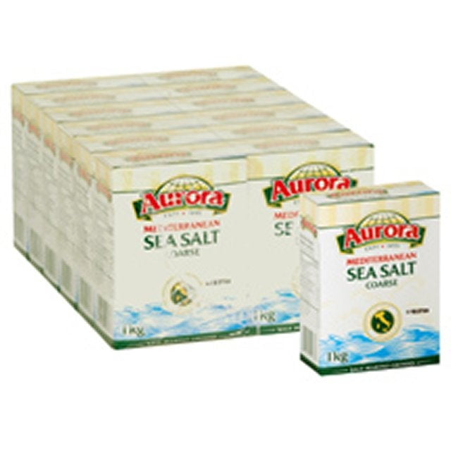 Aurora Coarse Mediterranean Sea Salt | 1KG/Unit, 12 Units/Case