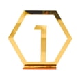 thumbnail image 2 of Mashaouyo Desktop Decor Three Dimensionals Gold And Silver Acrylic Wedding Digital Table Number Card Table Seat Card Mirror Table Ornaments, 2 of 4