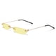 thumbnail image 1 of Gafas de sol rectangulares sin montura Slim Fit Gafas transparentes delgadas vintage Bisagra de resorte Ormromra CPB-DE-WX321-3, 1 of 5