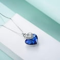 thumbnail image 3 of AOBOCO Heart Cremation Jewelry 925 Sterling Silver with Blue Crystal Urn Necklace for Ashes Keepsake Memorial Jewelry Cremation Jewelry for Ashes, 3 of 6