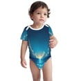 thumbnail image 2 of Yiaed Night Sky Beach Scene Print Infant Climbing Short Sleeve Onesie One-Piece Baby Bodysuit Clothes 0-12 Months -2 Years, 2 of 6