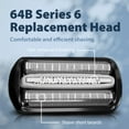 thumbnail image 4 of Series 6 Electric Shaver 64B Replacement Heads,Compatible with Razors 6120s, 6140cs, 6172cc, and 6175cc,Black, 4 of 8
