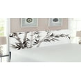 thumbnail image 2 of Bamboo Print Headboard, Traditional Bamboo Leaves Meaning Wisdom Growth Renewal Unleash Your Power Art, Upholstered Decorative Metal Bed Headboard with Memory Foam, King Size, Grey White, by Ambesonne, 2 of 4