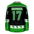 thumbnail image 5 of St Patrick's Day Irish Shamrock Black Holiday Hockey Jersey (Adult4XL), 5 of 6