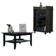 thumbnail image 2 of FM FURNITURE Britannica 2-Piece Engineered Wood Living Room Set in Black, 2 of 6