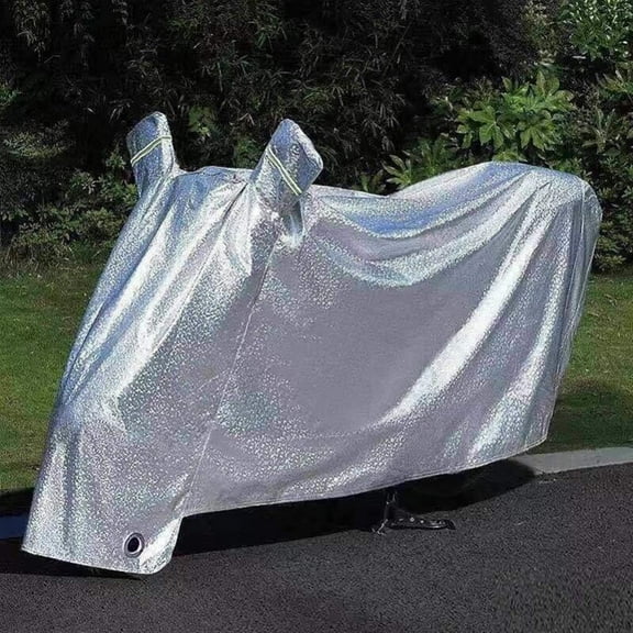 Worgeous  Motorcycle Waterproof Cover Motorbike Dustproof Tent Silver