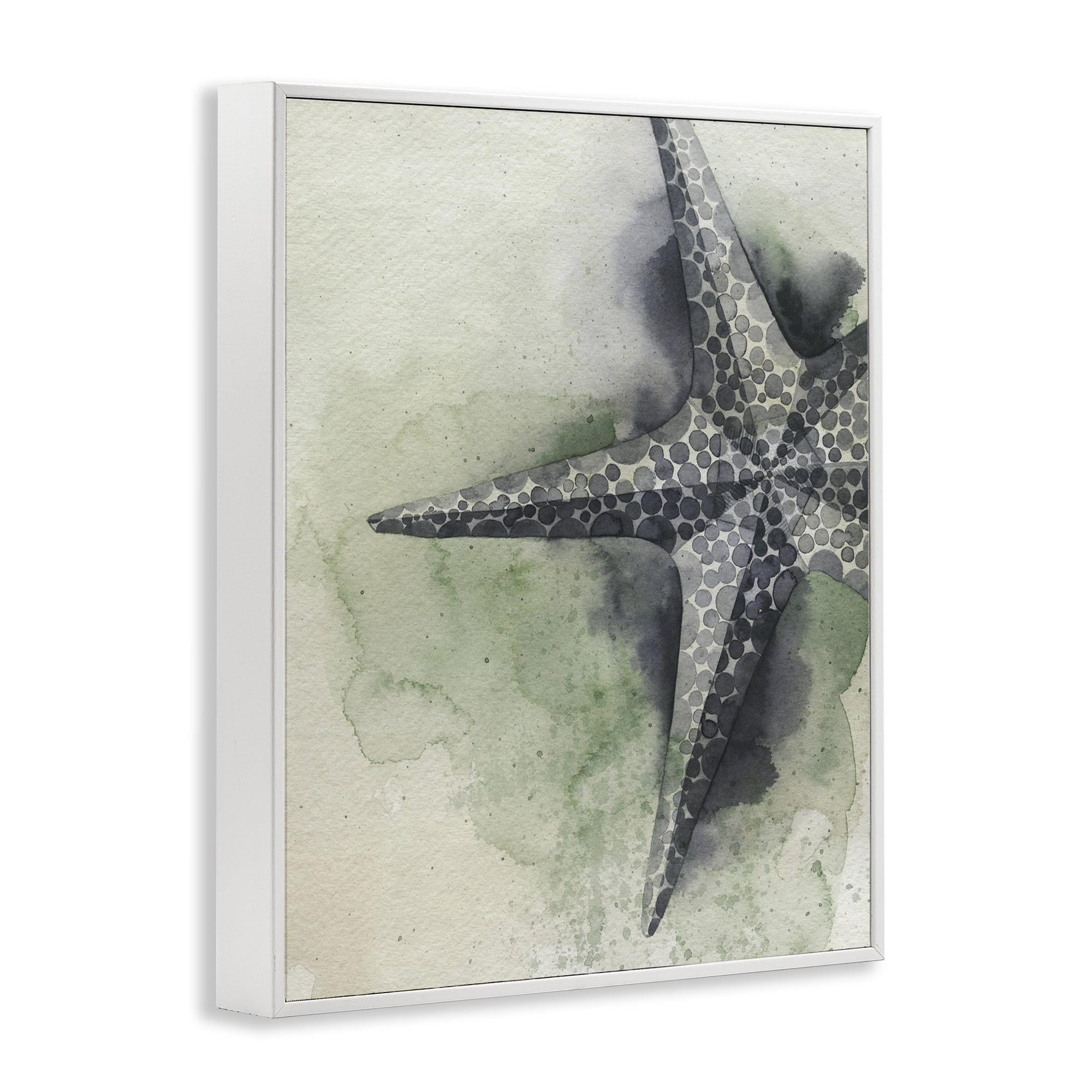 Stupell Industries Spotted Grey Starfish Animals & Insects Painting White Framed Art Print Wall Art, 24 x 30