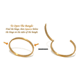 thumbnail image 3 of B.Tiff 8-Stone Bold Bangle Bracelet [Gold, Small], 3 of 4