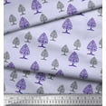 thumbnail image 3 of Soimoi Rayon Crepe Fabric Tree Block Print Fabric by Yard 46 Inch Wide, 3 of 3