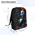 thumbnail image 4 of Goofa The Nightmare Before Christmas Pattern Large Capacity Backpack – Padded Laptop Compartment, Ergonomic Design for School, Work, Travel, and Outdoor Activities, 4 of 8
