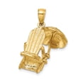 thumbnail image 4 of 14K Yellow Gold 3D Beach Chair with Umbrella Charm, Polished, 22.9 mm, 4 of 7