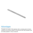 thumbnail image 4 of Unique Bargains Fully Threaded Rod M4 x 60mm 0.7mm Thread Pitch 304 Stainless Steel Right Hand Threaded Rods Bar Studs 15 Pack, 4 of 4