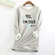 thumbnail image 1 of ICHUANYI Clearance Women's Round Neck Pocket Thickened Plush Warm Long Sleeve Tops ICHUANYI "ICHUANYI", 1 of 5