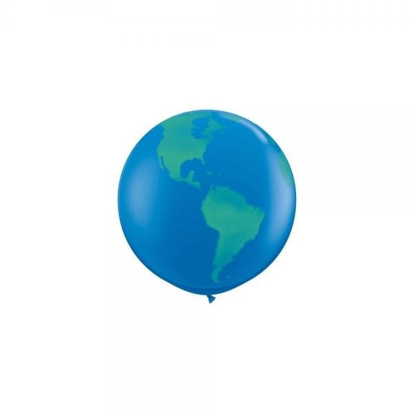 Qualatex Round Globe Biodegradable Latex Balloon, 36Inch (2Units