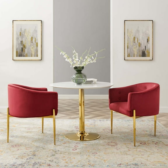 Modway Savour Tufted Performance Velvet Accent Chairs - Set of 2, Multiple Colors