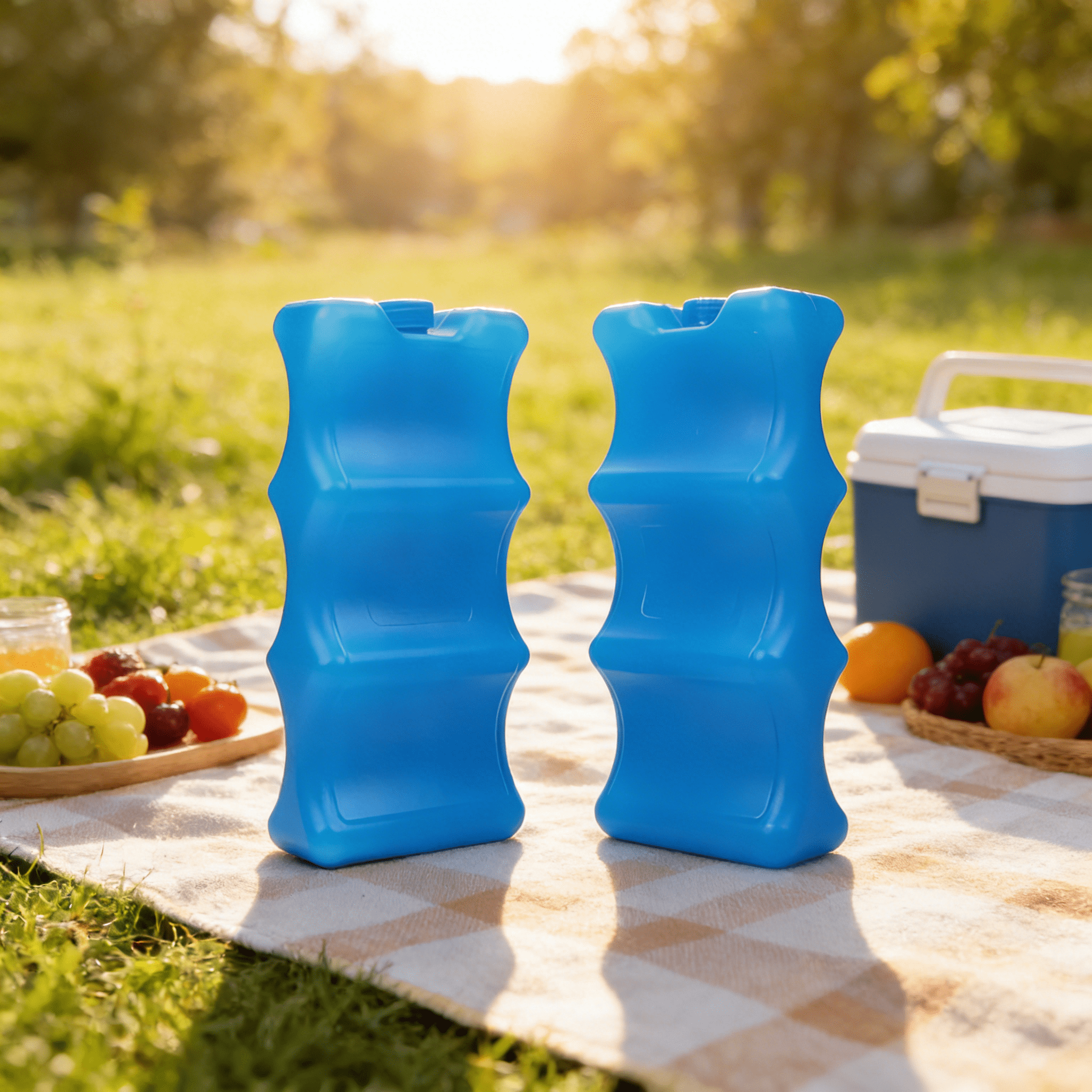 ACDANC 2026 New 2Pcs Ice Packs for Lunch Boxes,Breastmilk Bottle Storage,Insulated Bags,Long Lasting Reusable Cool Packs for Canned Beer Soda,Camping Beach Picnic,8.27"L X 3.94"W X 1.97"H,Blue