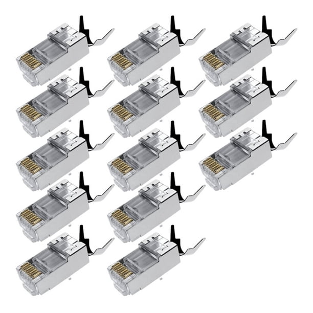 20 Conectores RJ45 CAT7 con Blindaje Metálico para Cable Ethernet, Conector RJ45 CAT 7 con Blindaje Metálico