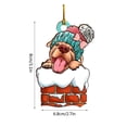 thumbnail image 3 of Xihbxyly Colgante de Coche con Forma de Perro, Adorno Navideño de Acrílico, Decoración Festiva para Retrovisor, Adorno Único para Árbol, Bonito Ambiente Navideño, Uso Versátil, Regalo Familiar, Tamañ, 3 of 3