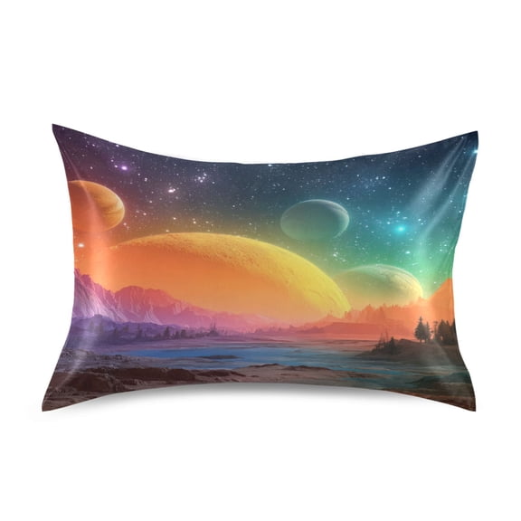 Silky Satin Standard Pillowcases For Hair And Skin Hand-drawn Various Fishes