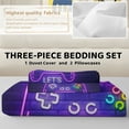 thumbnail image 6 of Sleepwish Gaming Duvet Cover Set Twin Size, 3Pcs Microfiber Blue Bedding Set with Zipper Closure, 6 of 8