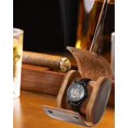 thumbnail image 3 of Single Watch Travel Case -Premium Leather Watch Case With Perfect Texture. Watch Carrying Case Or Organizer For Storage And Display.Mens Watch Case for Travel Handcrafted by Craftsmen., 3 of 5
