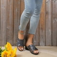thumbnail image 4 of KBODIU Women's Platform Wedge Sandals with Arch Support Round Toe Thick Heeled Shoes Beach Sandals Non-Slip Causal Slippers Summer Athletic Outdoor Beach Sandals, 4 of 6