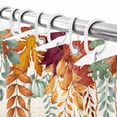 thumbnail image 6 of Shower Curtain 72"W x 96"L Thanksgiving Pumpkin Autumn Rustic Leaves Fabric Shower Curtains Set with Hooks Water Repellent Bathroom Curtains Machine Washable Bathroom Accessories, 6 of 6