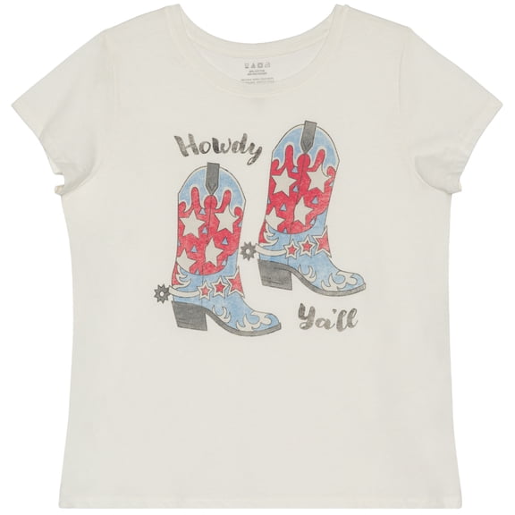 HYBRID APPAREL - Howdy Y'all Cowgirl Boots Short Sleeve Graphic T-Shirt