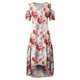 thumbnail image 4 of Vestido largo estampado de cuello redondo de talla grande para mujer Vestido de manga corta Pompotops ghjkhdj11013, 4 of 4