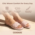 thumbnail image 2 of Cushionaire Franca Woven Slide Sandals Women Dressy or Casual with Memory Foam | Comfortable Summer Shoes for Women | Lightweight Slip-On Flat Sandals | Wide Widths Available, 2 of 8