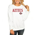thumbnail image 2 of Women's White San Diego State Aztecs Win the Day Pullover Sweatshirt, 2 of 2