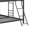 thumbnail image 6 of Sturdy Steel Triple Bunk Bed with Safety Rails & Ladder, Space-Saving Industrial Design for 3 Sleepers, Black – Ideal for Compact Bedrooms & Dorm Rooms, 6 of 7