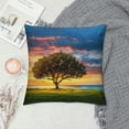 thumbnail image 2 of Orinice Sunset Landscape Graphic Decorative Cushion Throw Pillow Cover Zipper Closure Short Plush 1PC for Home Couch Living Room Bed Sofa 12x12in, 2 of 5